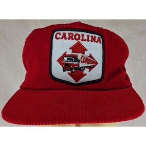Carolina Trucker Golf Cap Corduroy Red Vintage Made In The USA